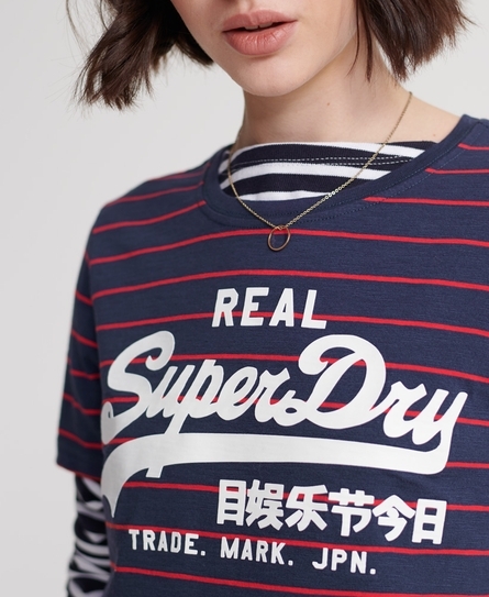 VINTAGE LOGO STRIPE ENTRY TEE