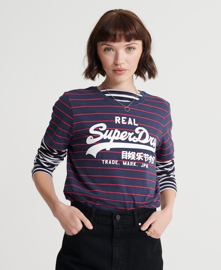 VINTAGE LOGO STRIPE ENTRY TEE