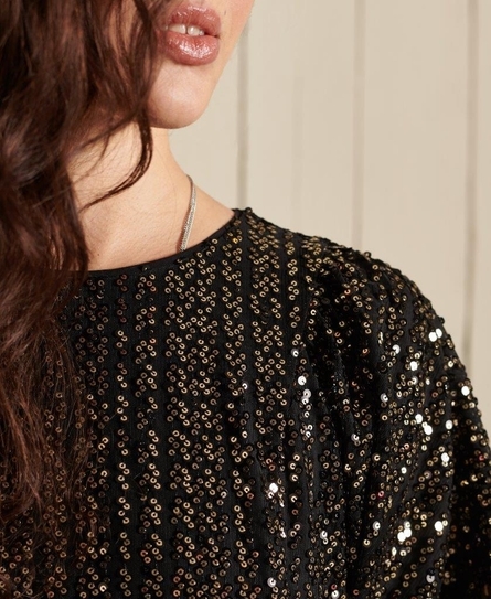 T-SHIRT SEQUIN DRESS