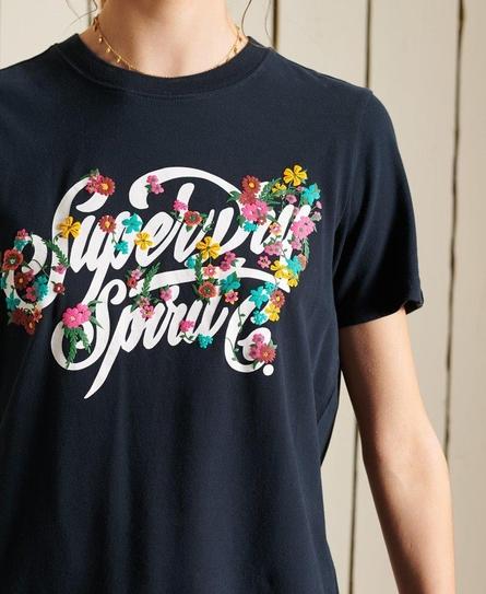 SCRIPT STYLE FLORAL TEE