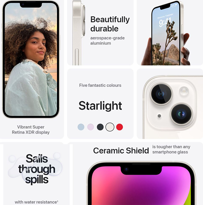 Buy Apple iPhone 14 256 GB, Starlight Online at Best Price