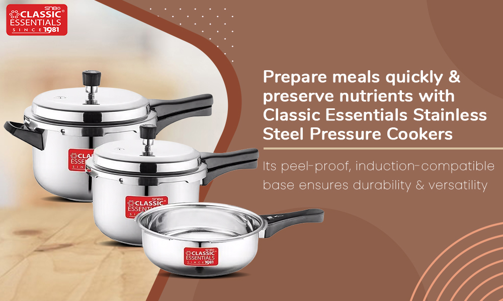 Buy Classic Essentials Outer Lid Stainless Steel Pressure Cooker 2+ 3 