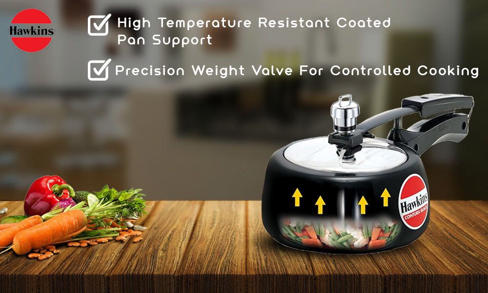 Buy Hawkins 1.5 Litre Contura Black Pressure Cooker Hard Anodised Inner Lid Cooker Handi Cooker Small Cooker CB15 Online at Best Prices in India JioMart