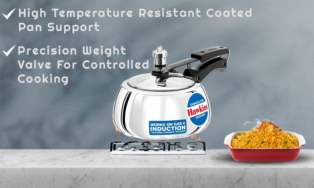 Pressure Cookers Hawkins Stainless Steel Contura 2 Litre Pressure Cooker - HSS20 Ollas De Presión Para Cocinar