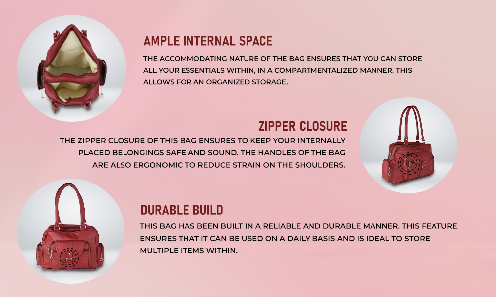 Buy Fargo Maroon Leather Shoulder Bag FGO377 Online at Best Prices in