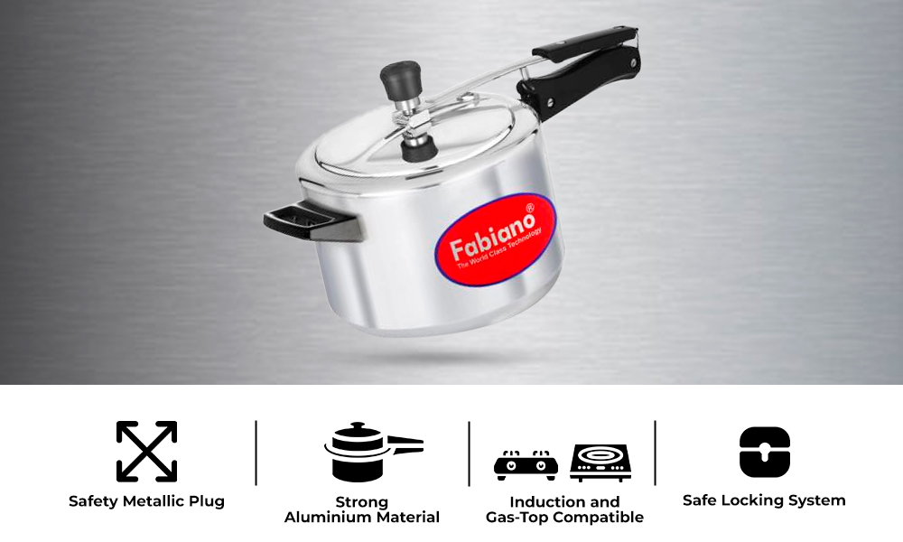 Buy Fabiano FABPCEI05 IND Inner Lid Aluminum Pressure Cooker With
