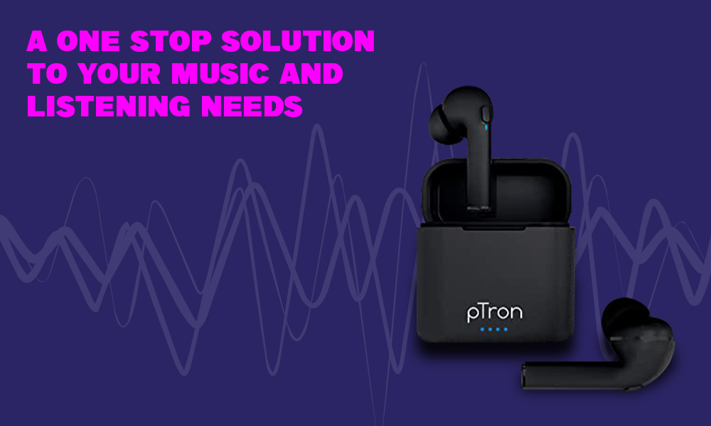 Buy pTron Bassbuds Vista in Ear True Wireless Noise Cancelation