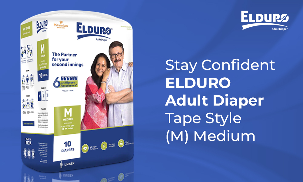 Buy ELDURO Adult Diaper Tape Style (M) Medium 20 Count (For Men and Women)  With Wetness Indicator Online at Best Prices in India - JioMart.