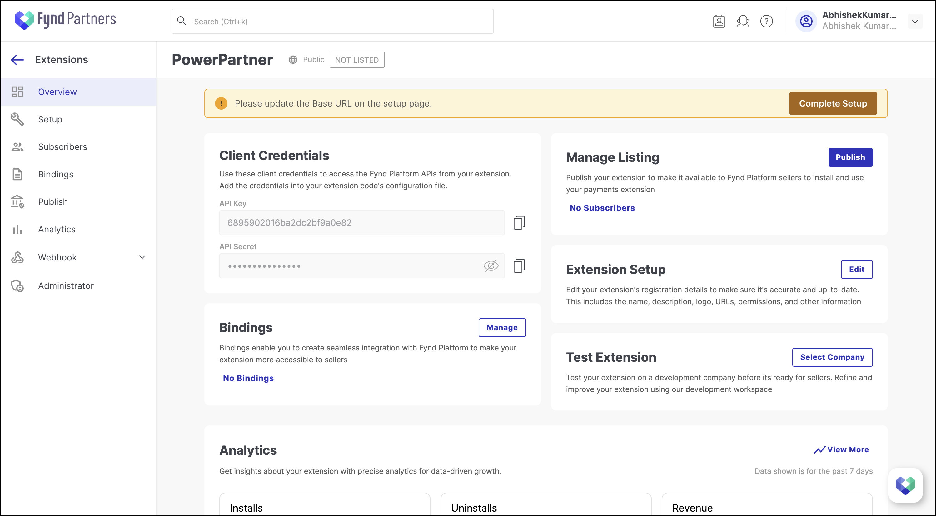 Extension in Fynd Commerce