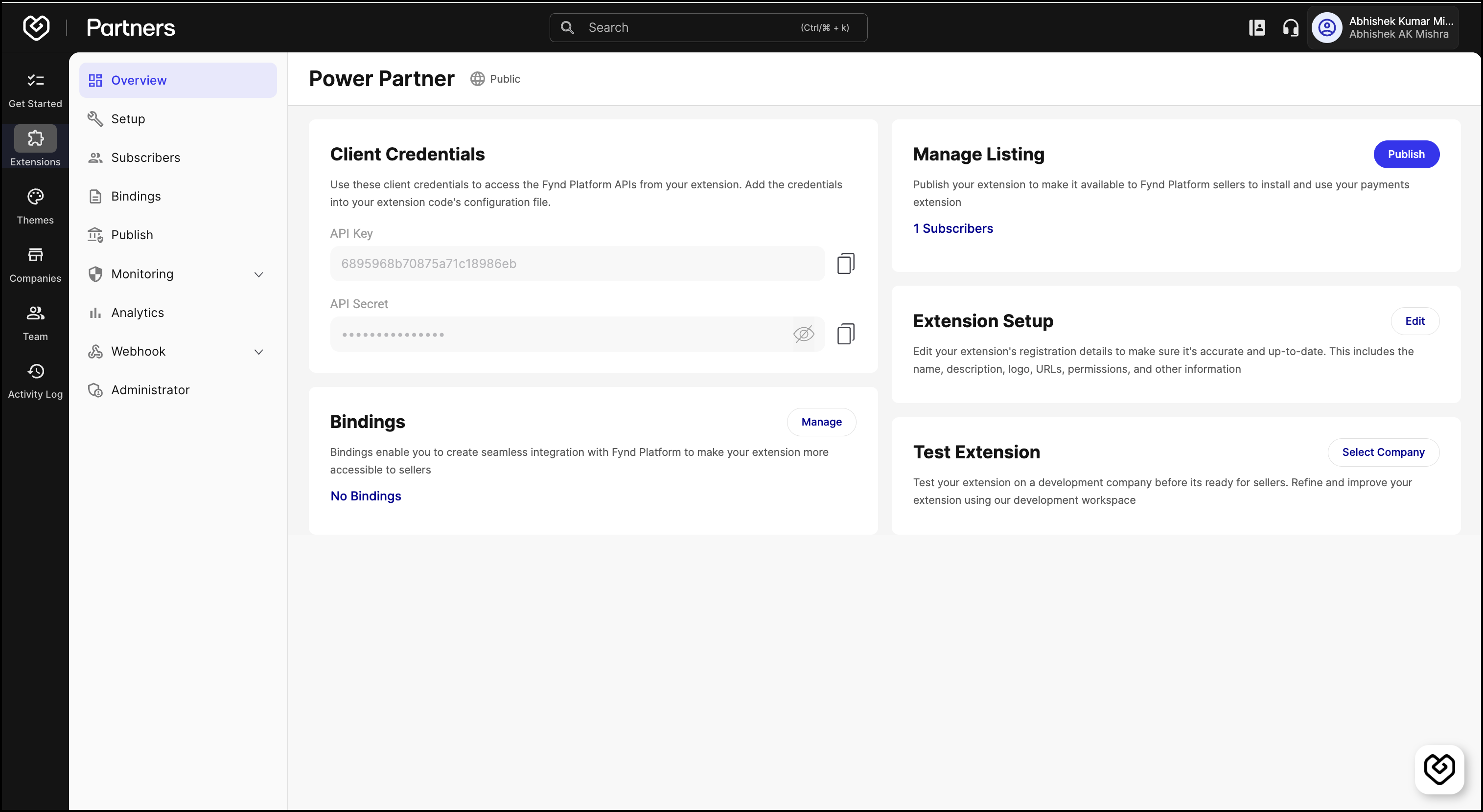 Extension in Fynd Commerce