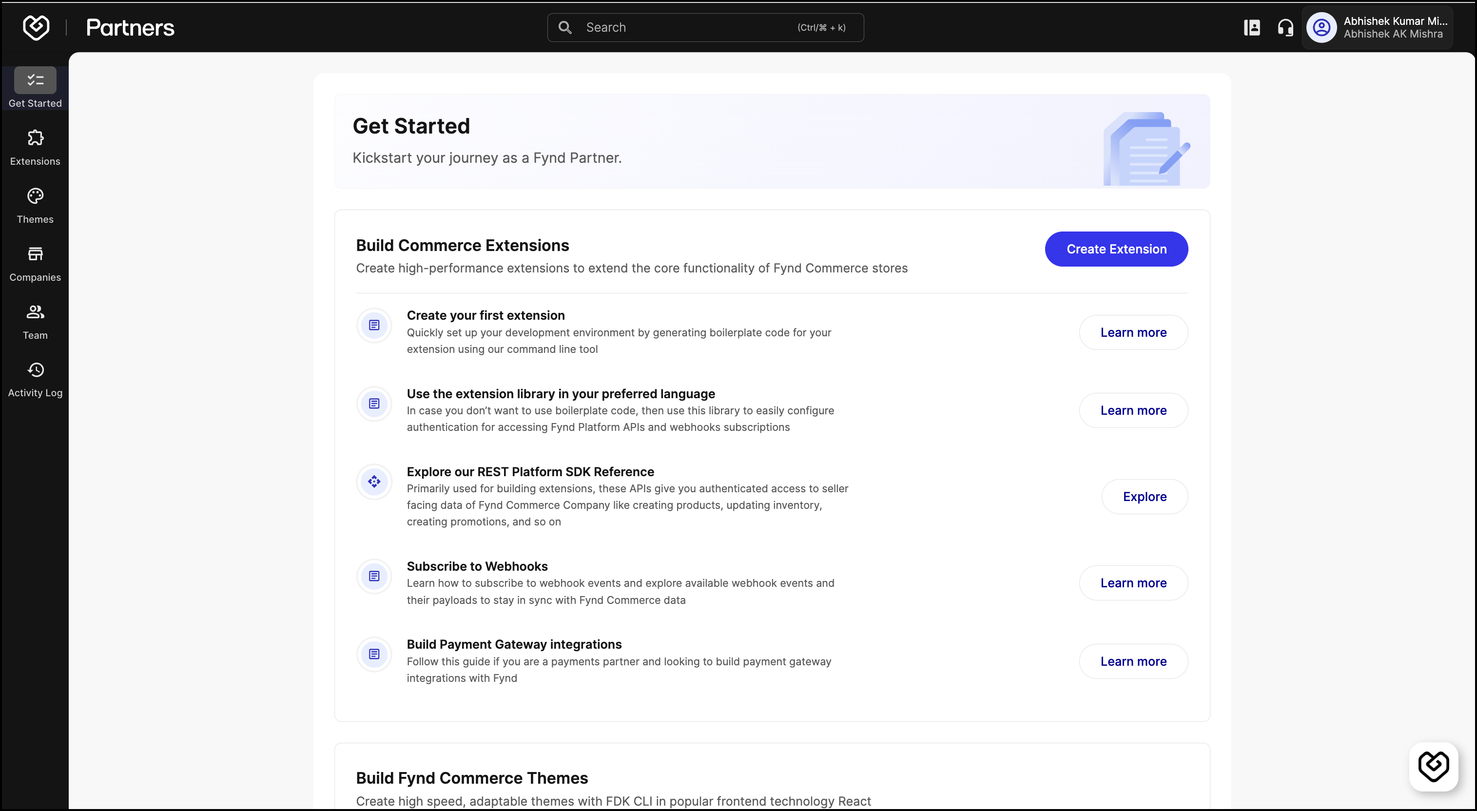 Get Started Tab