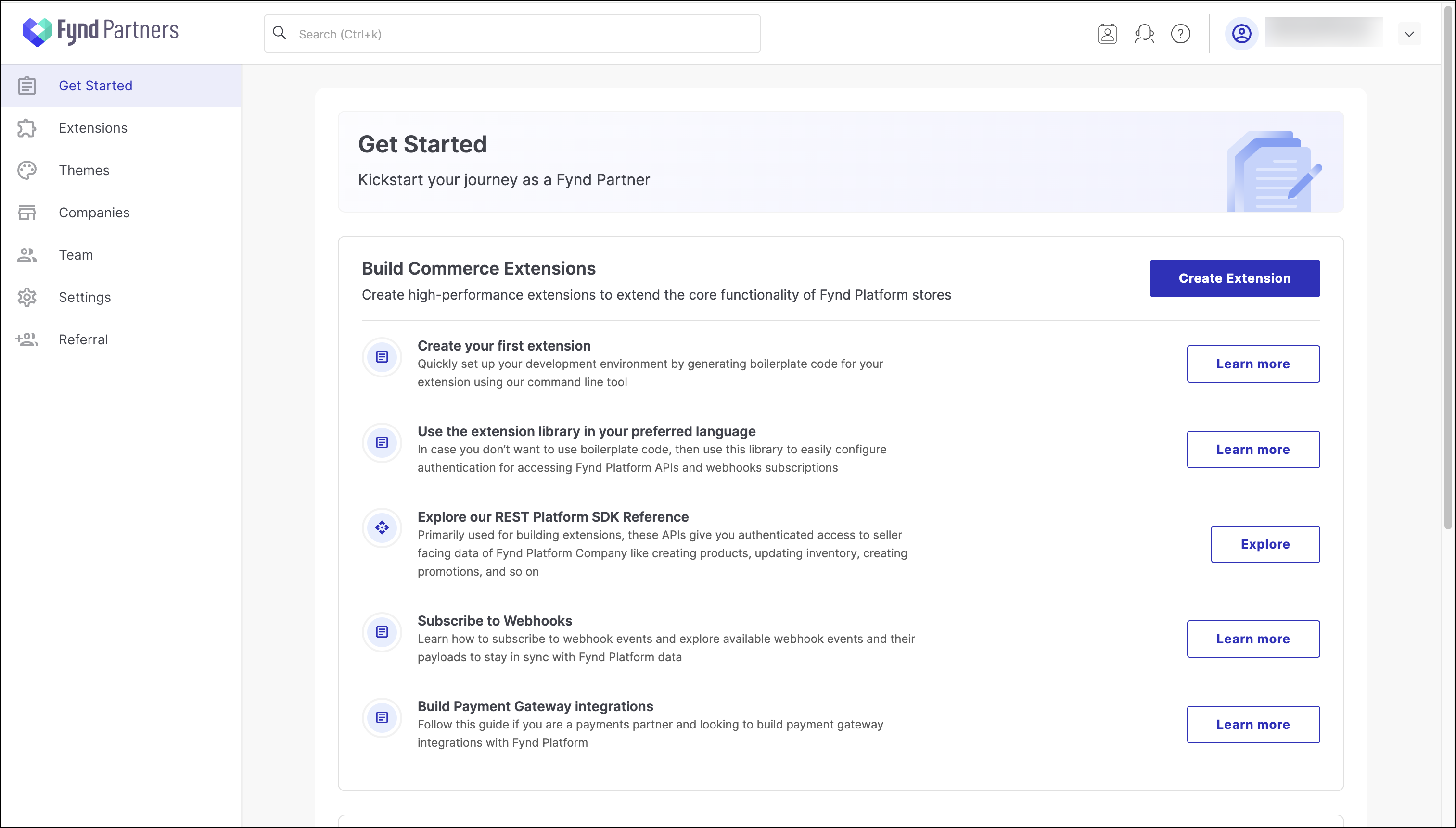 Get Started Tab