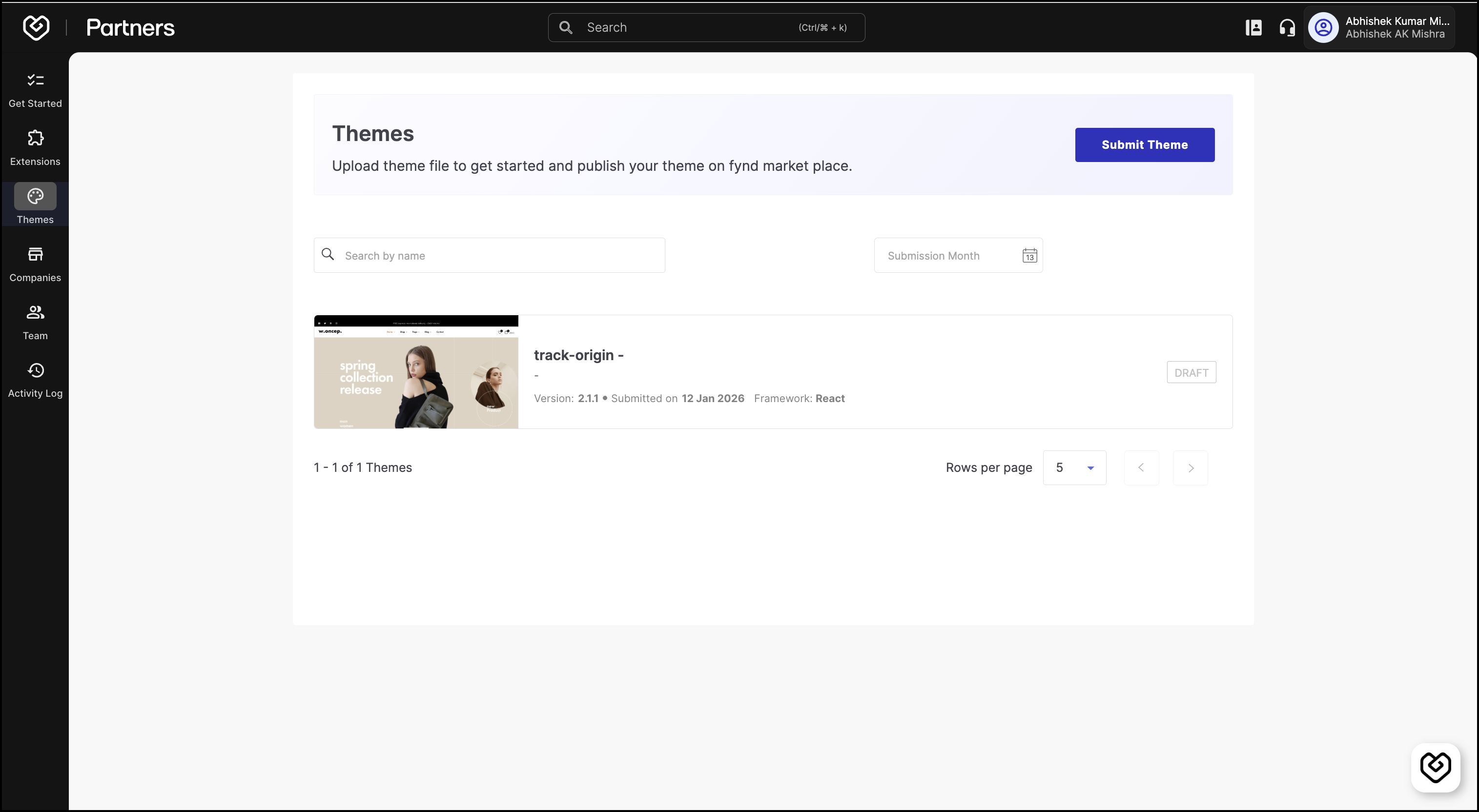 themes Tab