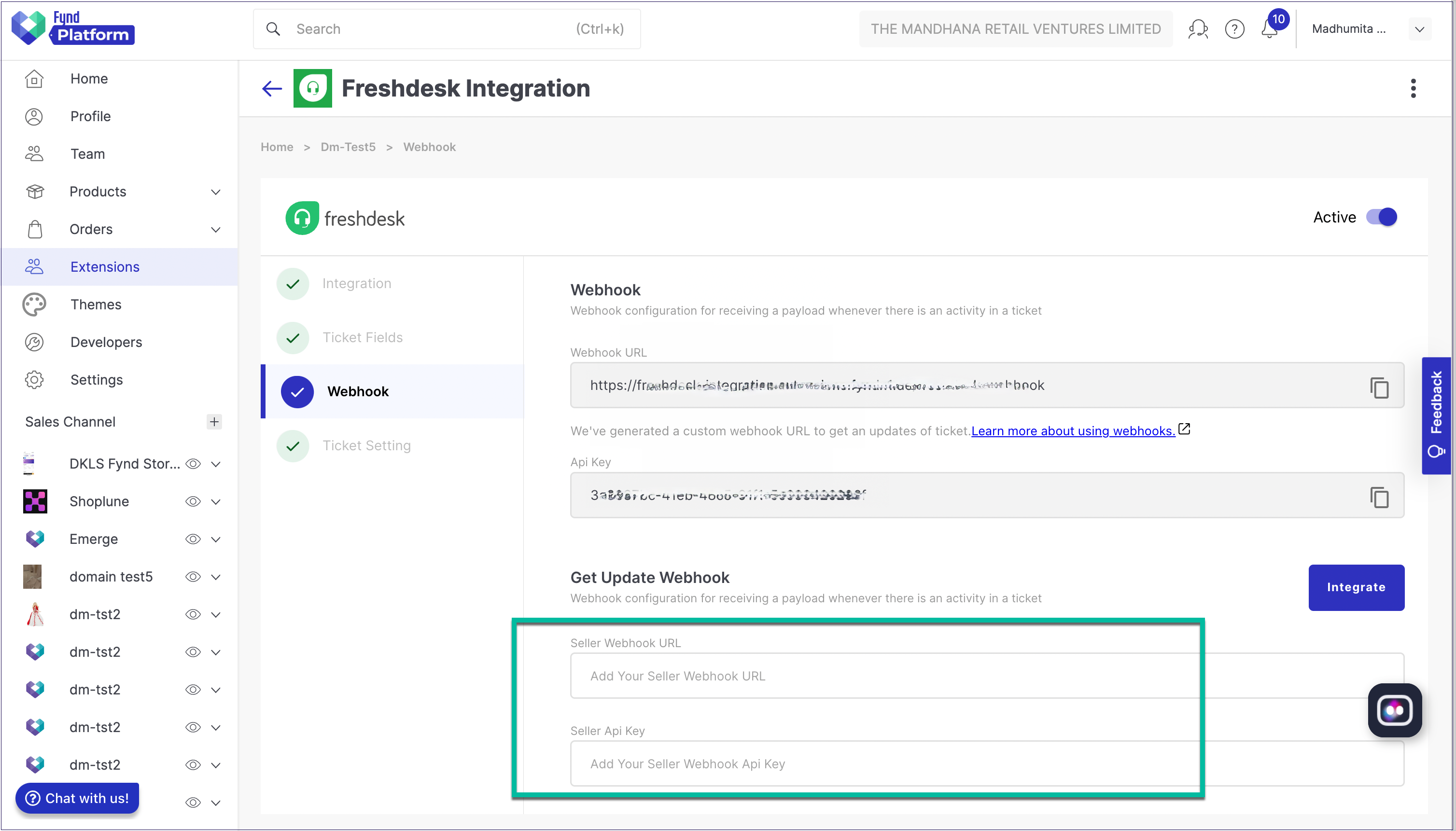 Using Freshdesk Integration Extension | Fynd Platform Help Center