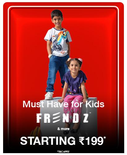 Kids' Ajio Bestsellers from DNMX and wotnot. Products are priced under 499 rupees.