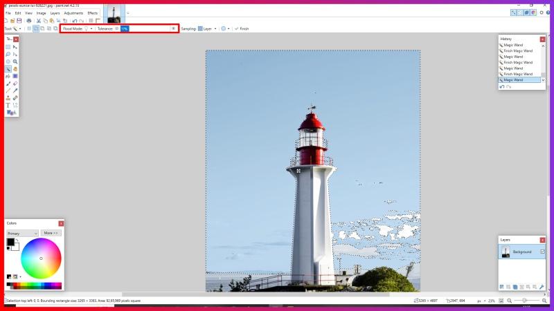 Step 4. Now, click the mouse on the background of the image