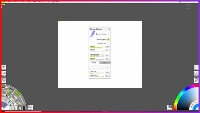 You can see the Opacity slider after clicking on the Canvas Settings.