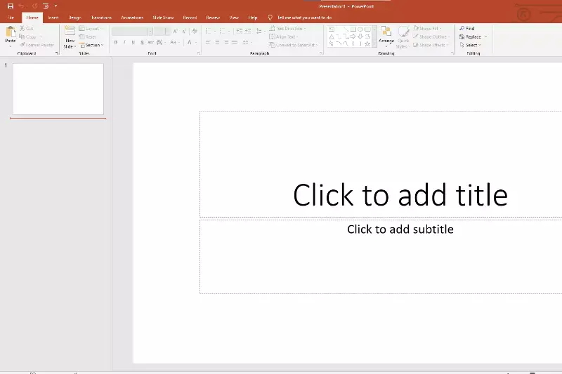 Home Page of PowerPoint