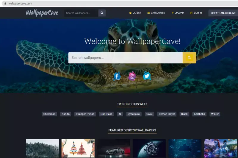 Homepage von Wallpaper Cave