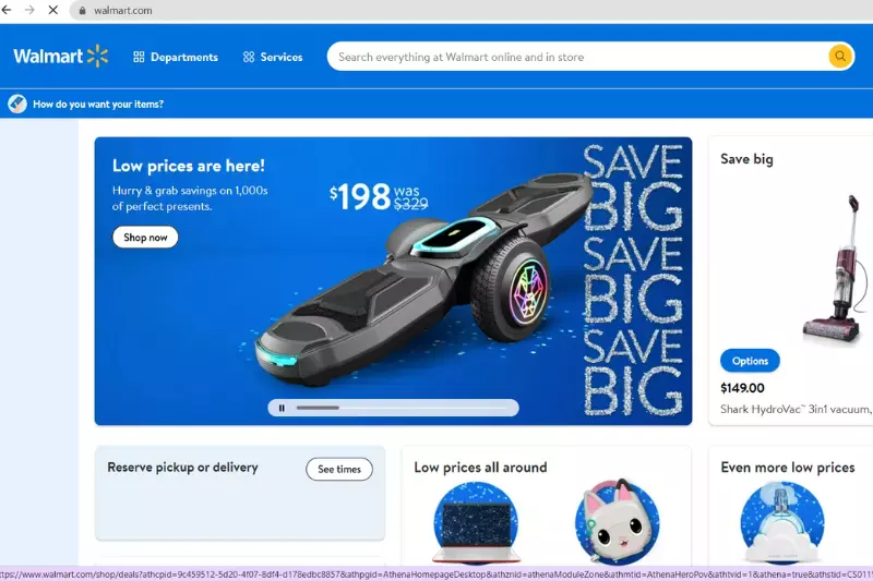 Home Page of Walmart