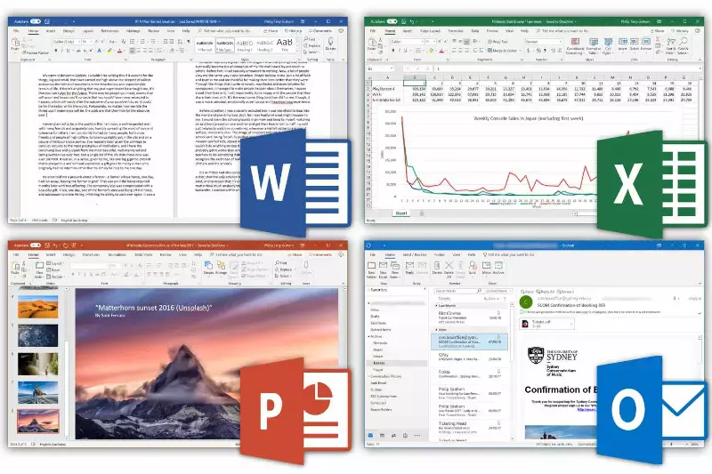 Home Screen of Microsoft Office