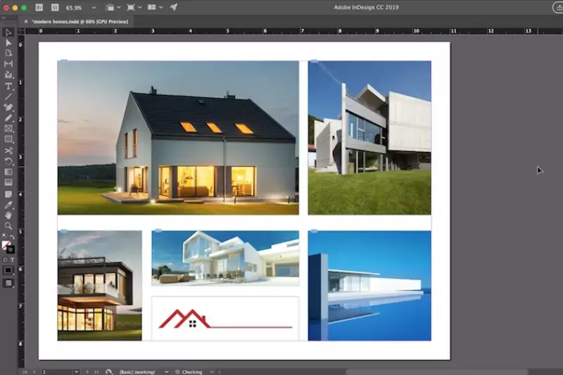 Home Page of Adobe InDesign