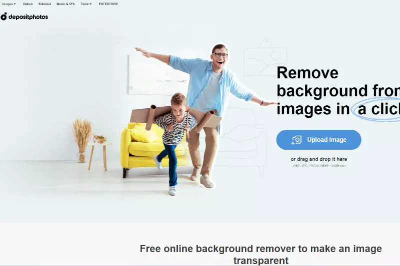 Home page of Depositphotos
