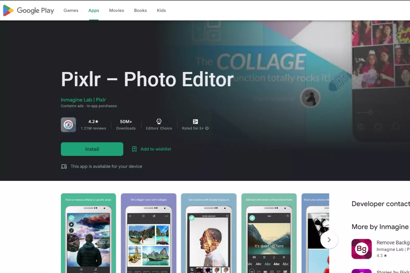 Homepage von Pixlr