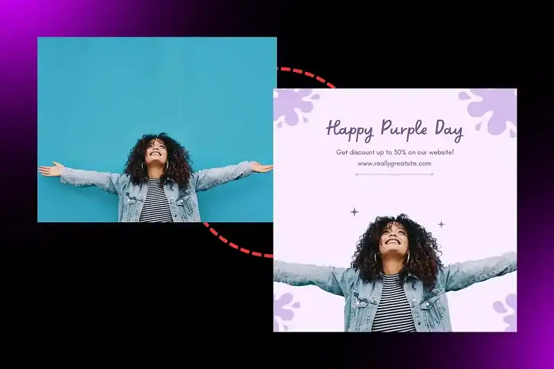 Erase.bg Can Help You Create Eye-catching Social Media Posts for Purple Day