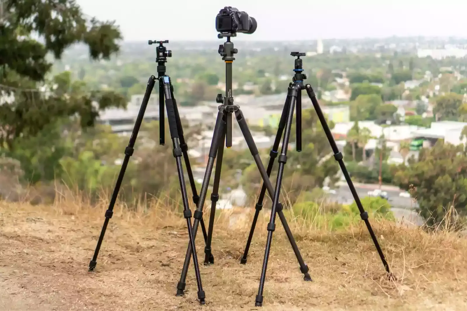 three Tripod standing in a row