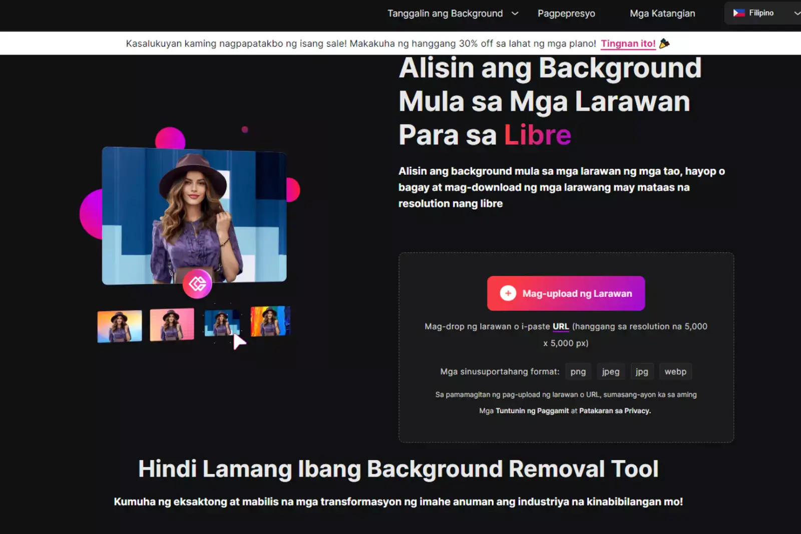 dialogue box na nagsasabing "Mag-upload ng Larawan" 
