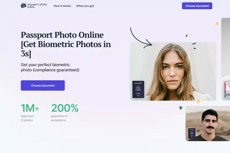 Home Page of Passport Photo Online