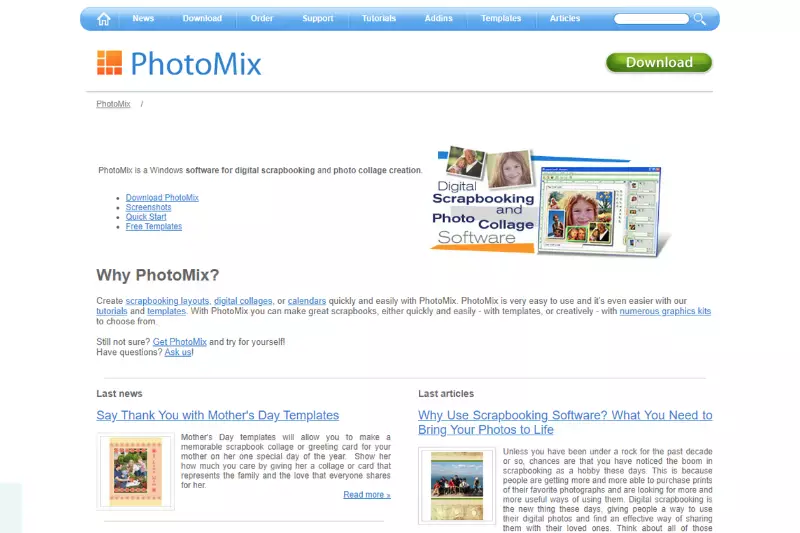 Home Page of PhotoMix