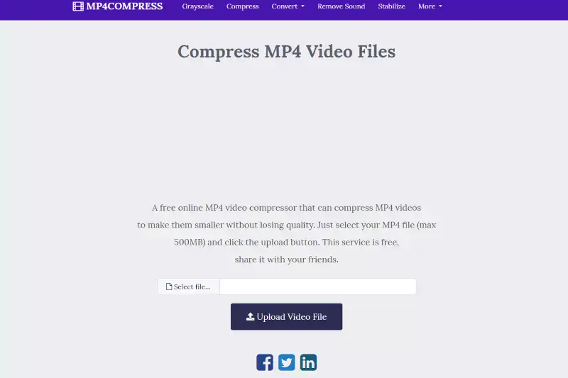 Home Page of MP4Compress