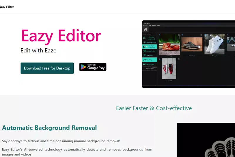 Home Page of Eazy Editor