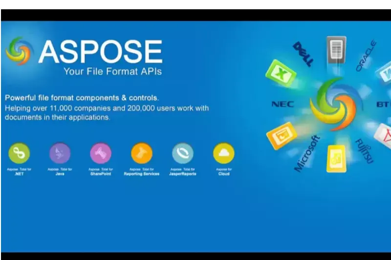 home page of aspose