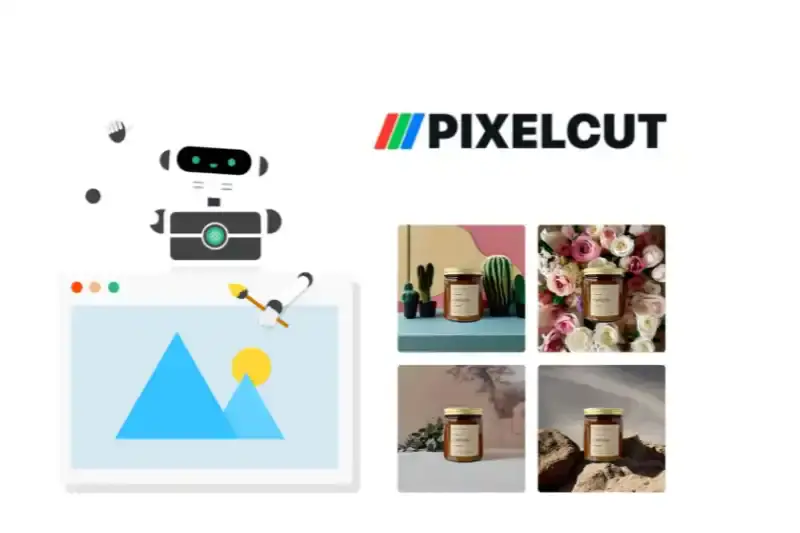 home page of pixelcut