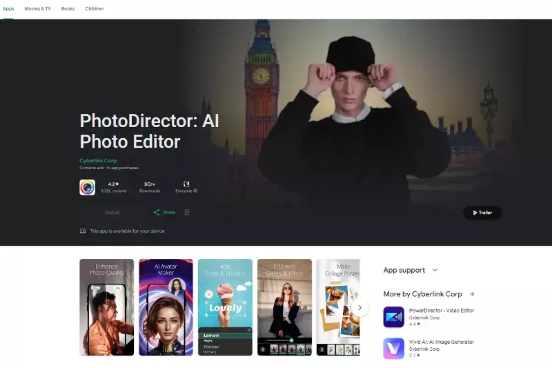 Home Page of PhotoDirector