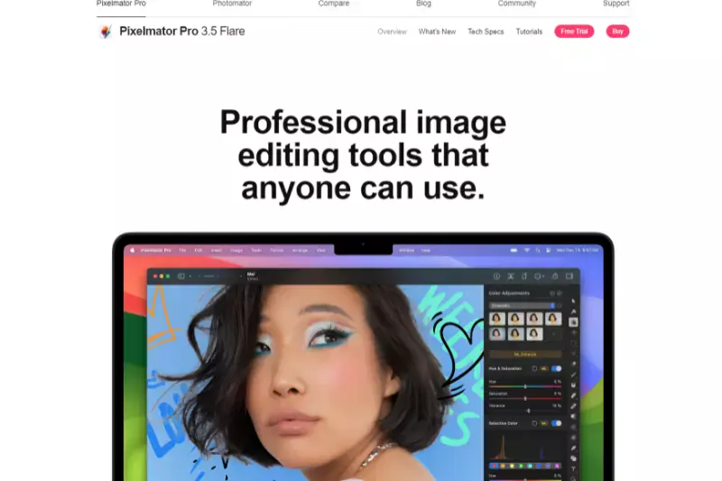 Home page of Pixelmator