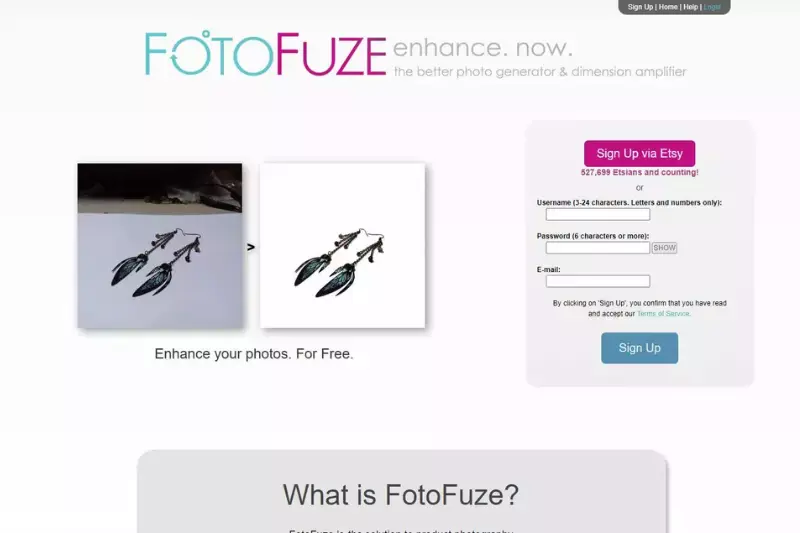 Home page of FotoFuze