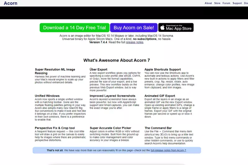 Home page of Acorn