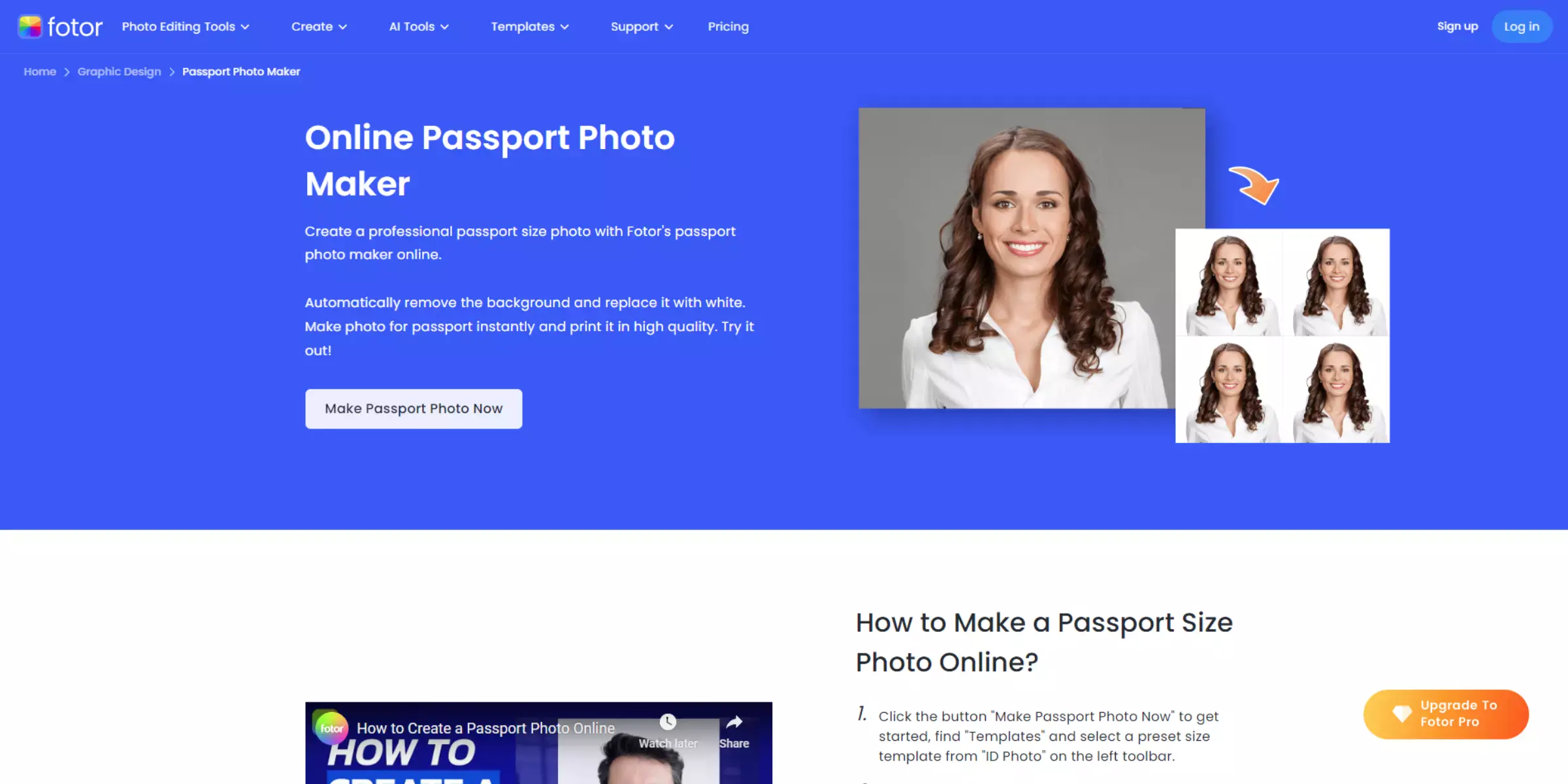 Fotor Passport Photo Maker
