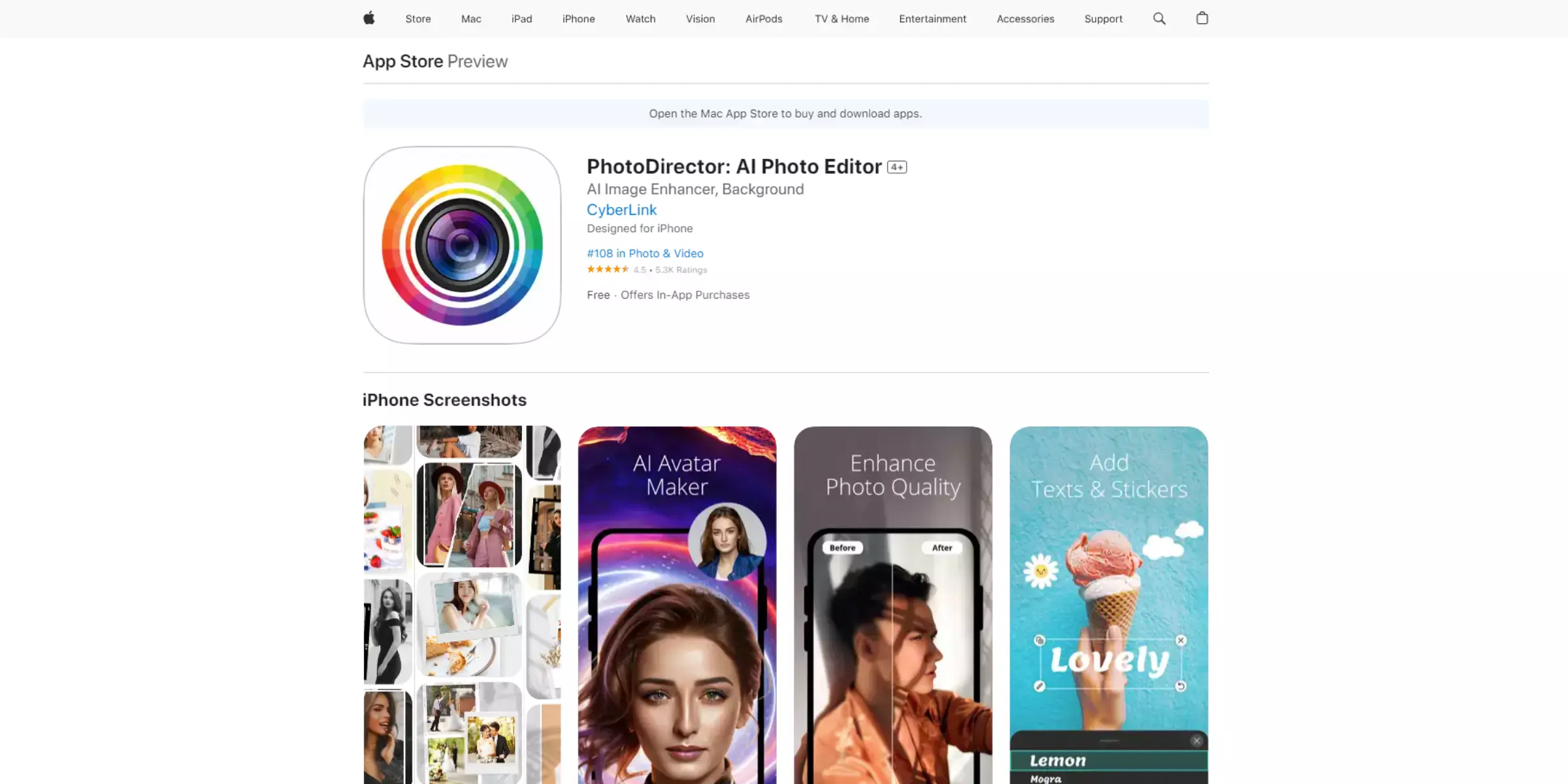 Home page of PhotoDirector