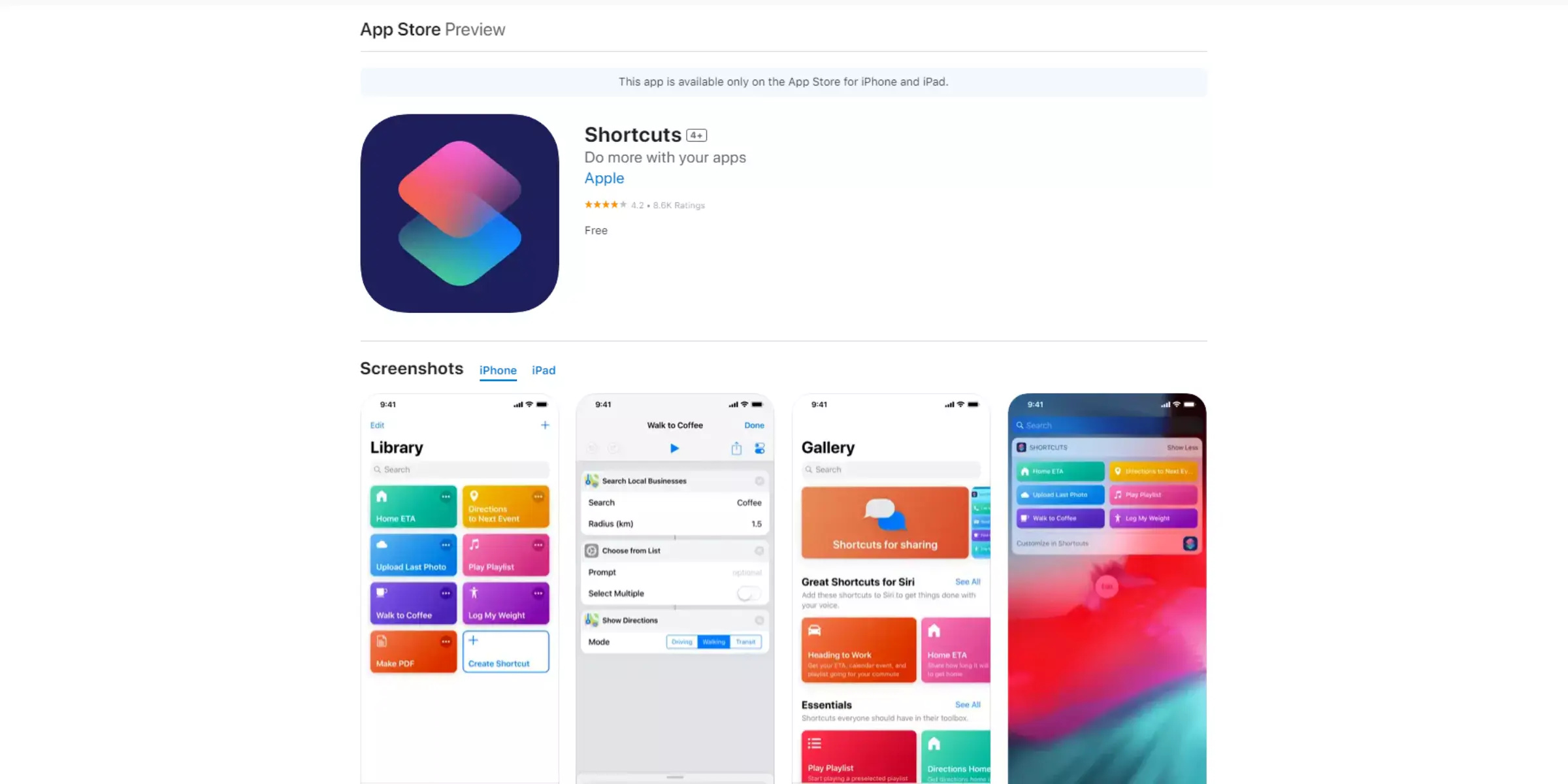 Home page of Shortcuts