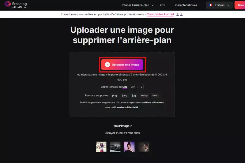 Cliquez sur l’option « Télécharger l’image ». Choisissez l'image du logo dont vous souhaitez supprimer le fond. Sélectionnez le bouton « Télécharger ». Patientez quelques secondes et le fond deviendra blanc.