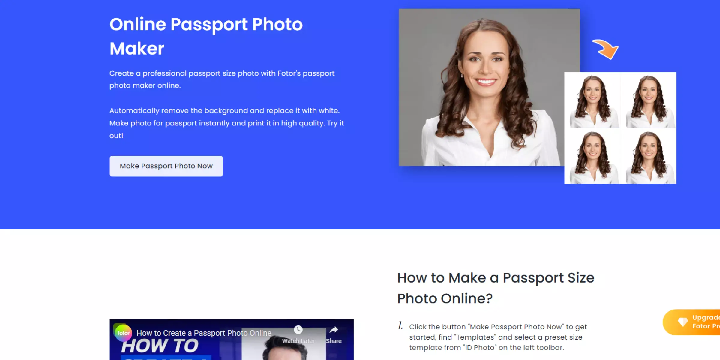 Online Passport Photo Editor