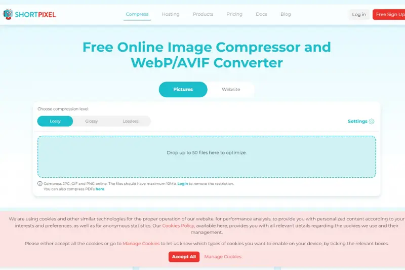 Home Page of Shortpixel Photo Optimizer 