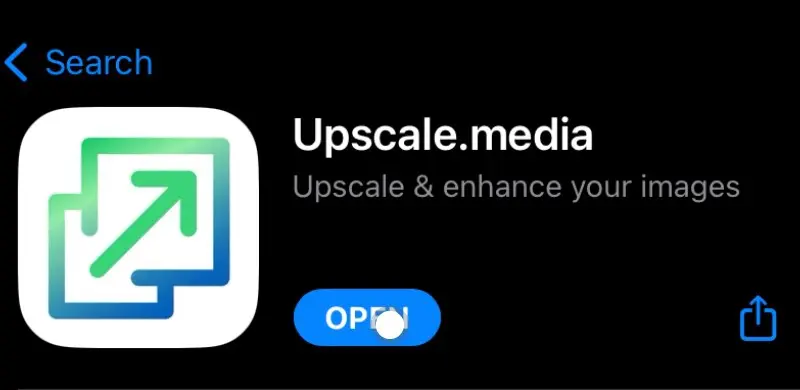 4th Step to Open Upscale app