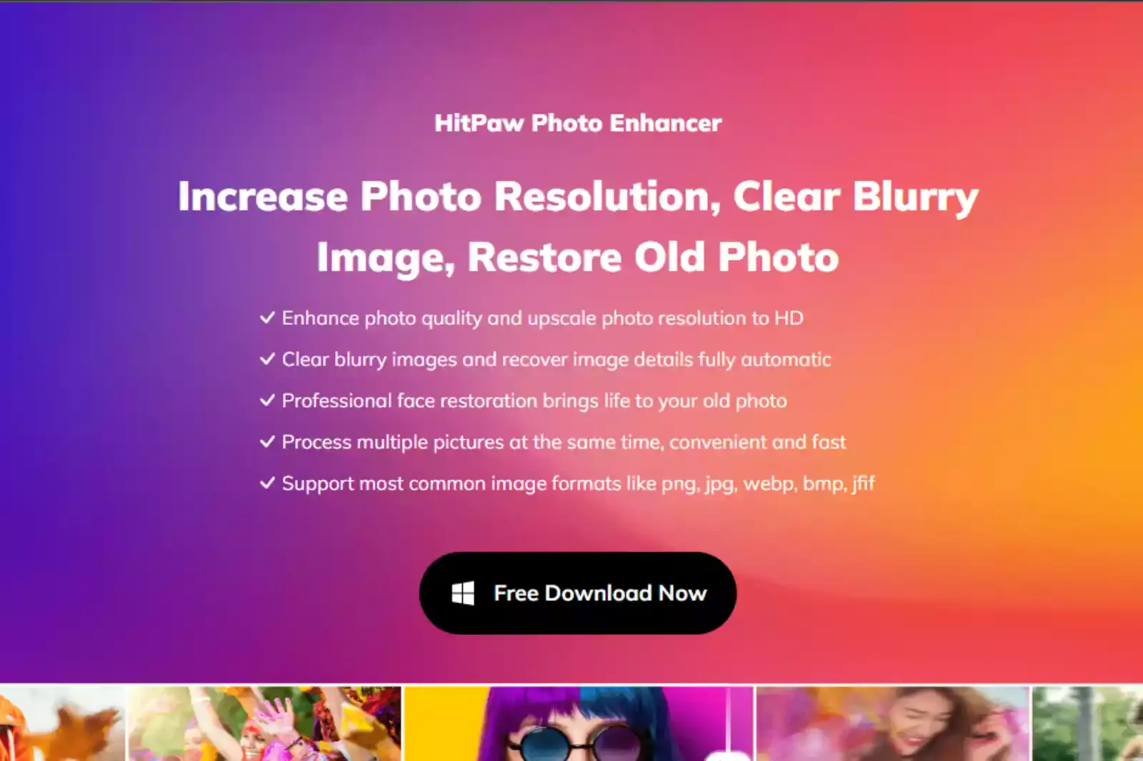 Home Page of HitPaw Photo Enhancer