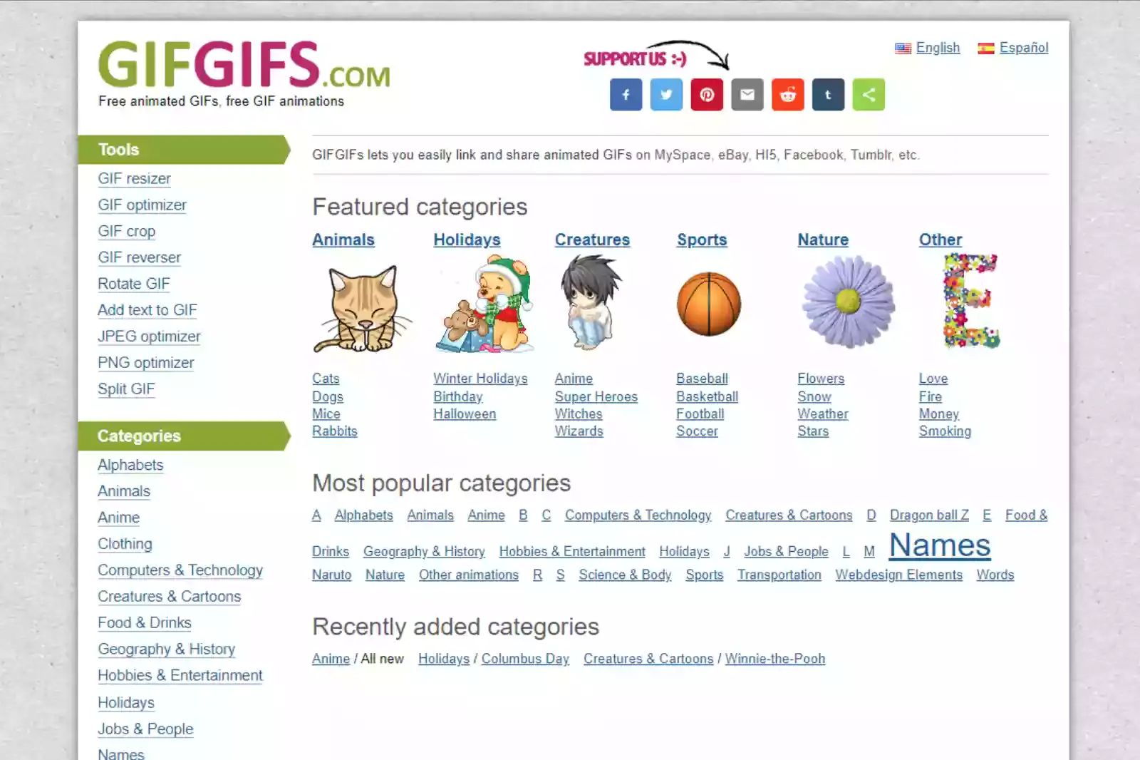 Home Gage of IFGIFS.com: